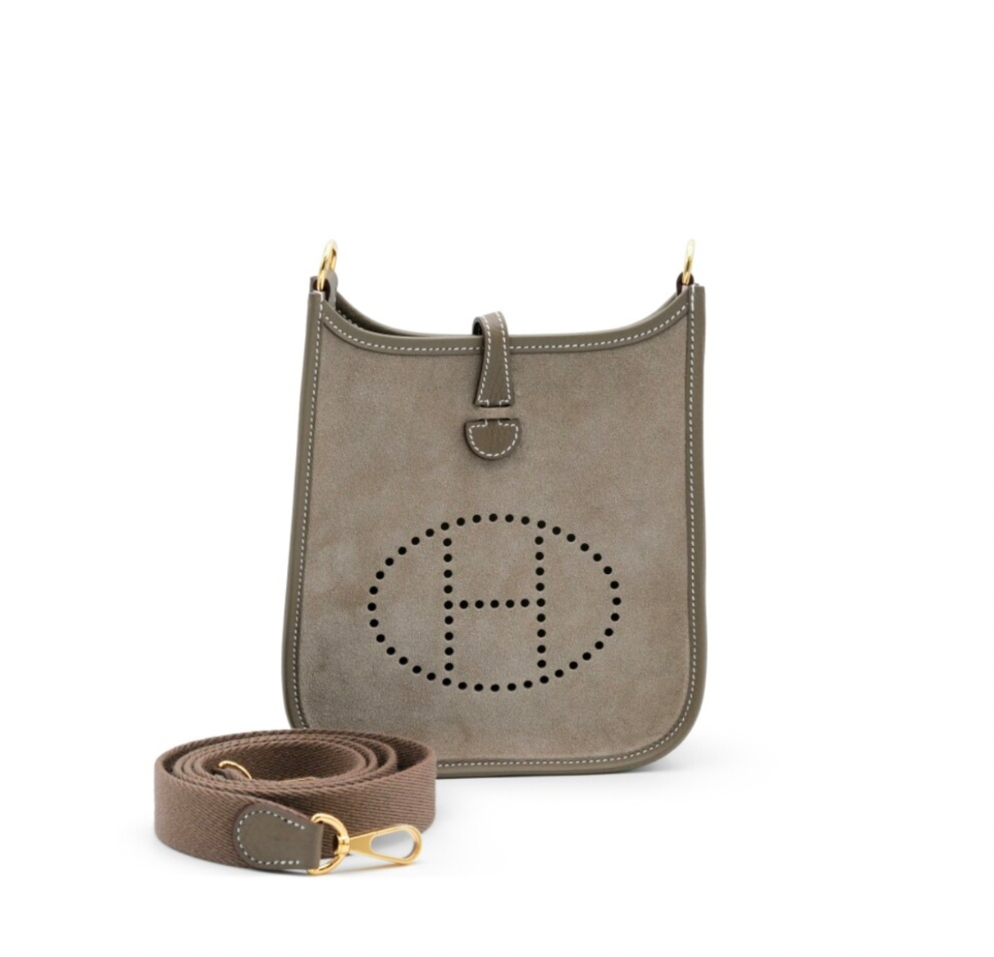 Hermès Mini Evelye16 Etoupe Gris caillou Dobis 