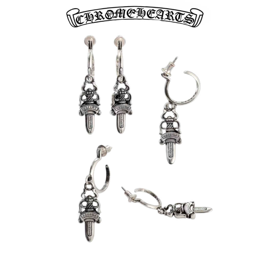 Chrome Hearts  Silver Dagger Earring (6g)