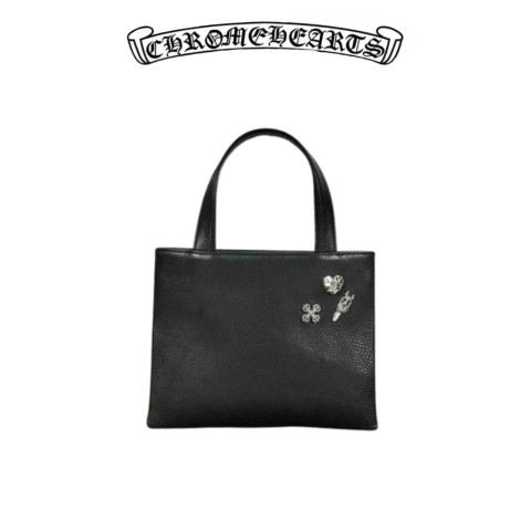 Chrome Hearts Silver Charm Tote Bag Black