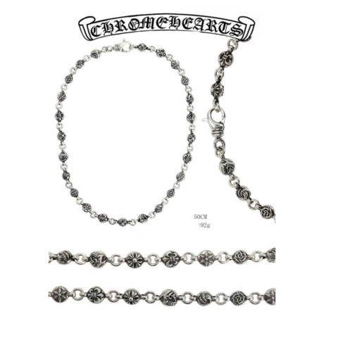 Chrome Hearts Silver Six-Element Necklace(50cm),(92g)