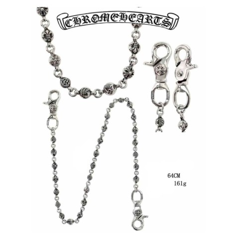 Chrome Hearts Silver Hook + Six-Element Round Bead(64cm),(161g)