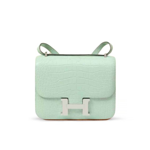 Hermès Constance 24 Vert D’Eau Shiny Alligator&Palladium Hardware