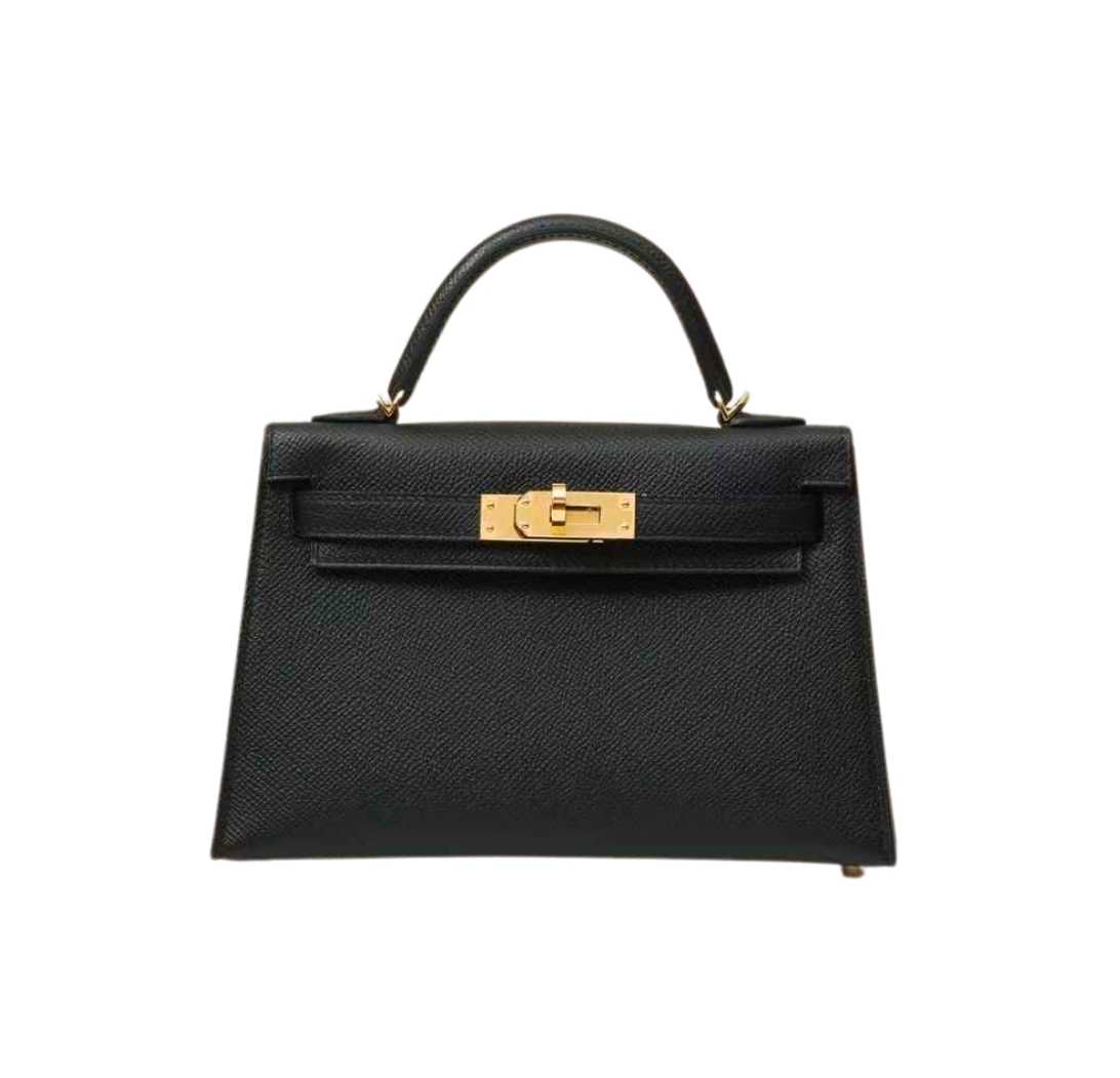 Hermès Mini Kelly Noir Epsom&Gold Hardware