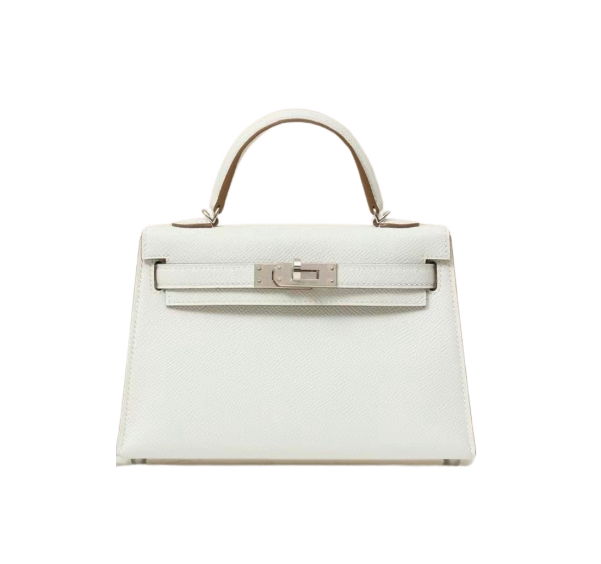 Hermès Mini Kelly White Epsom&Palladium Hardware