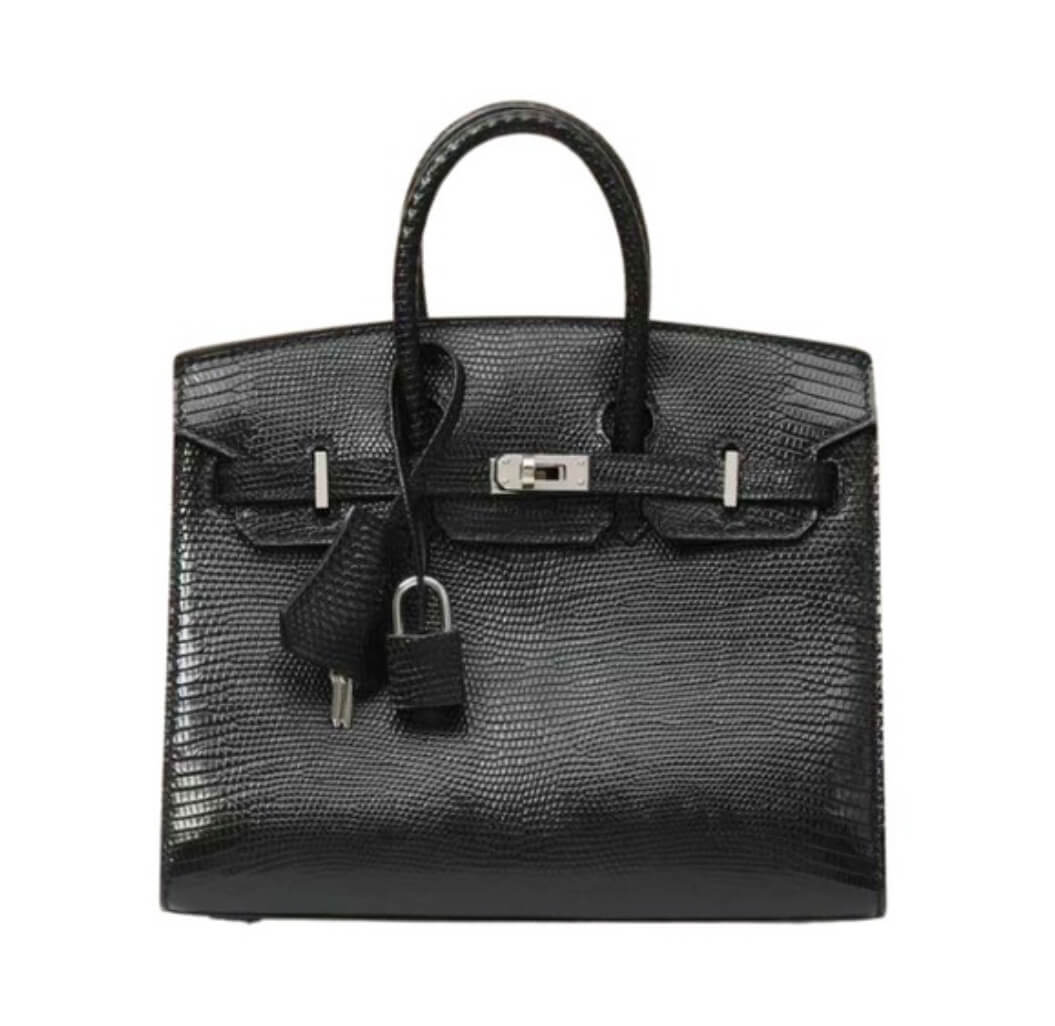 Hermès Birkin20 Sellier Noir Lizard Leather&Palladium Hardware