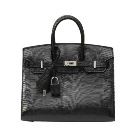 Hermès Birkin20 Sellier Noir Lizard Leather&Palladium Hardware