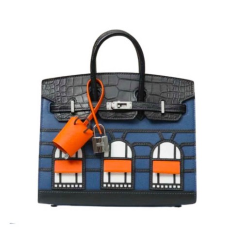Hermès Birkin20 Sellier Faubourg House Night&Palladium Hardware