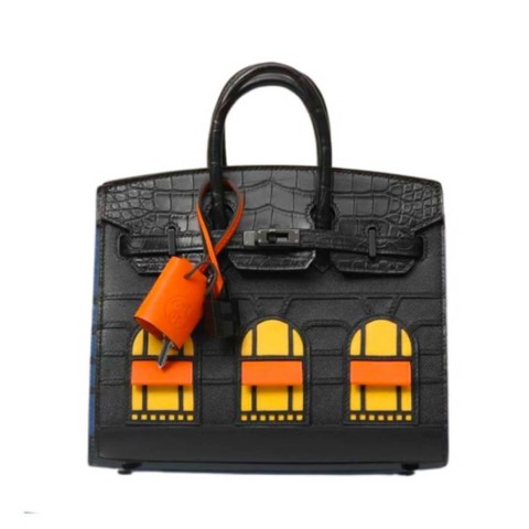 Hermès Birkin20 Sellier Faubourg House Midnight SO Black Hardware