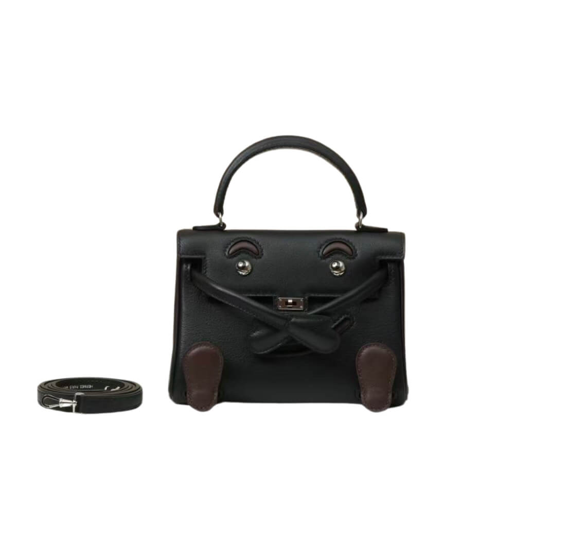 Hermès Mini Kelly Doll Noir Swift& Palladium Hardware