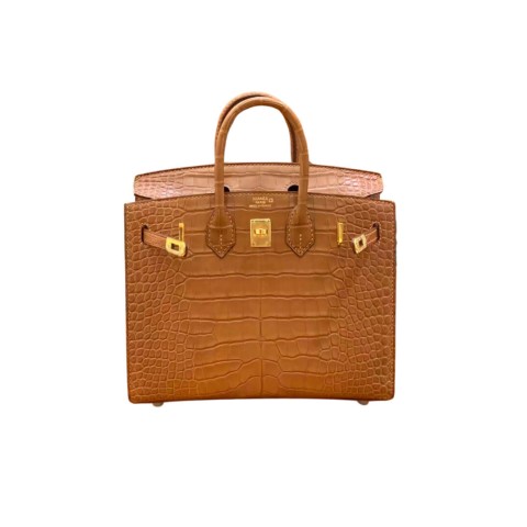 Hermès Birkin20 Sellier Gold Matte Alligator&Gold Hardware