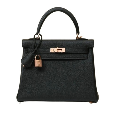 Hermès Kelly25 Noir Togo&Rose Gold Hardware