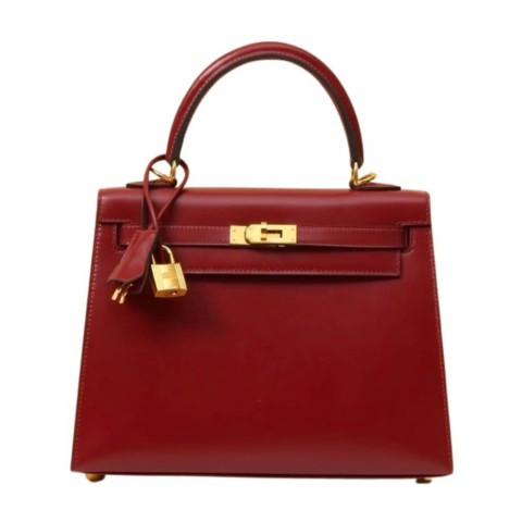 Hermès Kelly 28 Burgundy Box Leather&Gold Hardware