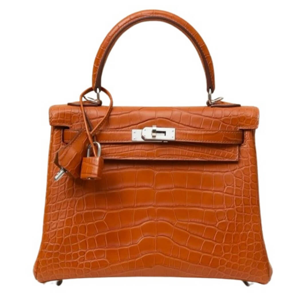 Hermès Kelly28 Gold Matte Alligator&Palladium Hardware