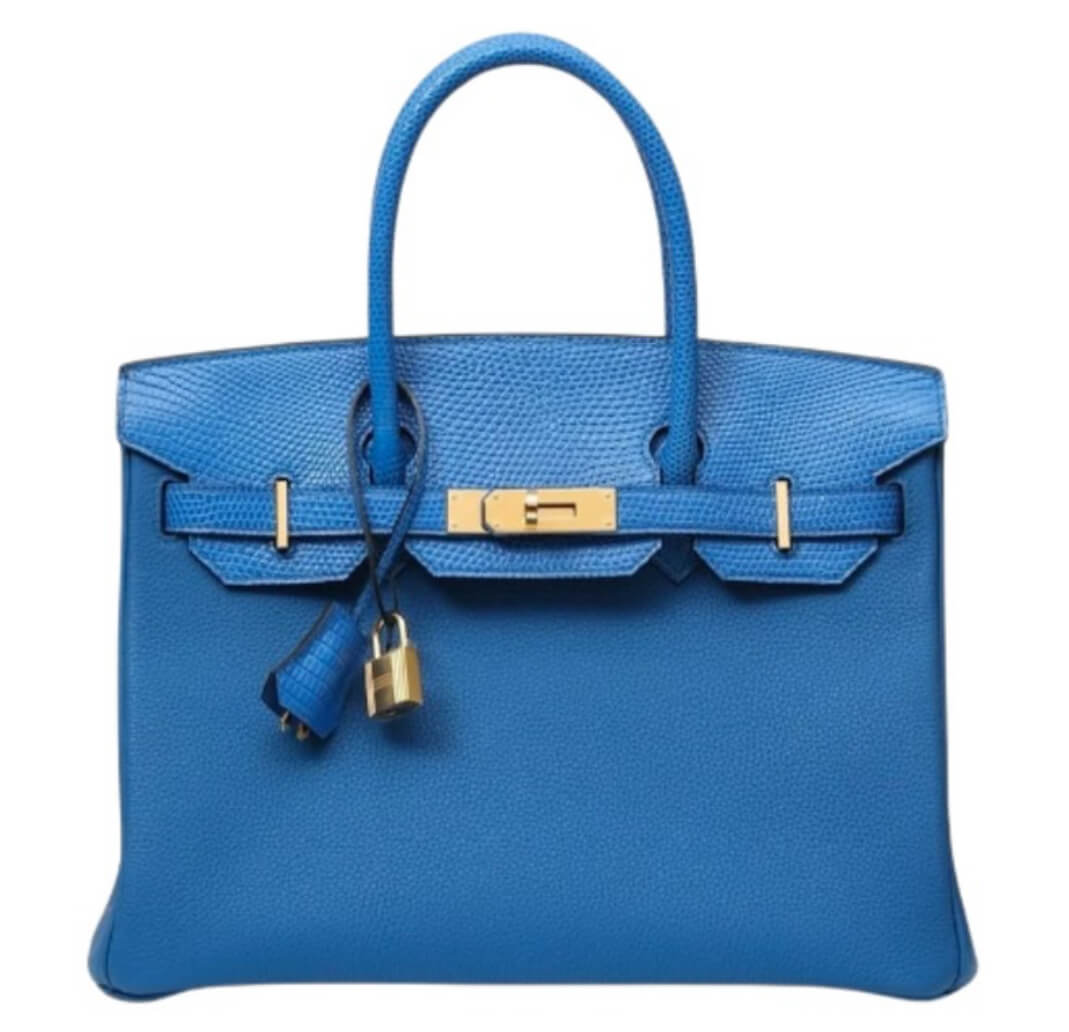 Hermès Birkin30 Blue Zellige Touch Togo& Gold Hardware