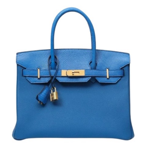 Hermès Birkin30 Blue Zellige Touch Togo& Gold Hardware
