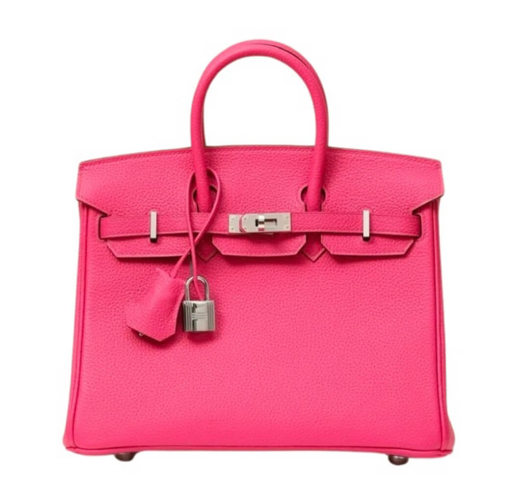 Hermès Birkin25 Rose Tyrien Clemence&Palladium Hardware