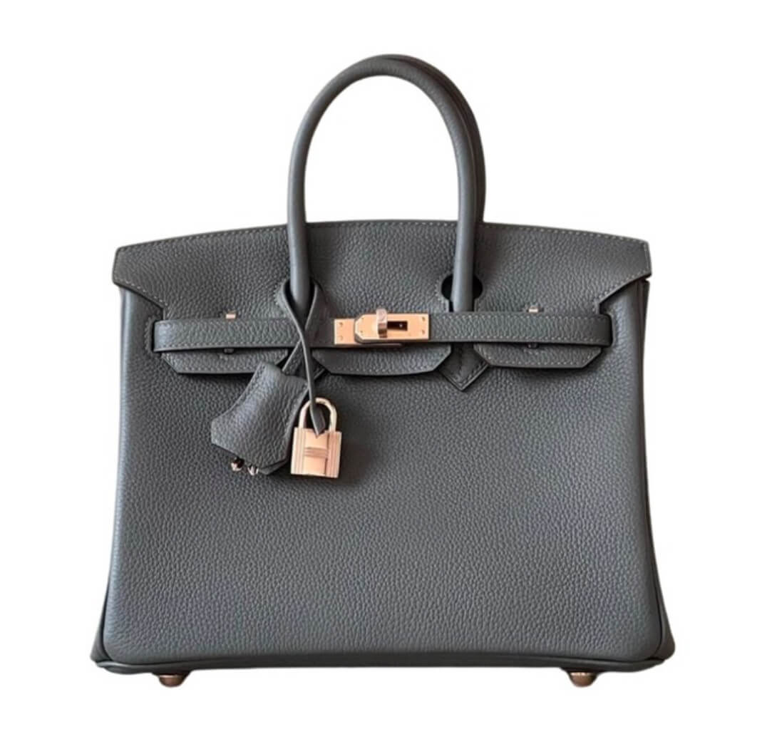 Hermès Birkin25 Vert Rousseau Togo&Rose Gold Hardware