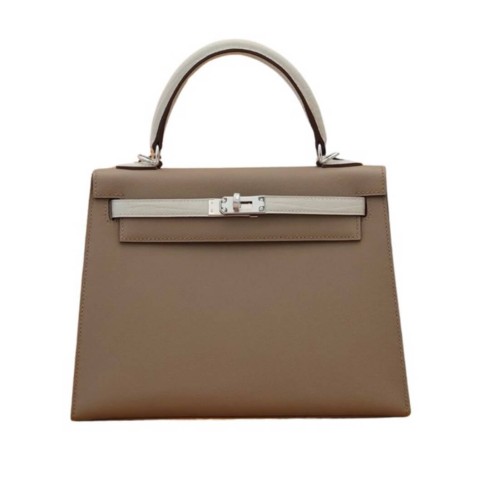 Hermès Kelly25 Sellier Etoupe Touch Epsom&Palladium Hardware