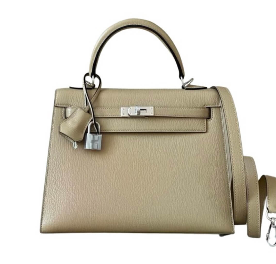 Hermès Kelly25 Sellier Green Sauge Chevre&Palladium Hardware