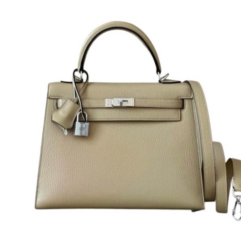 Hermès Kelly25 Sellier Green Sauge Chevre&Palladium Hardware