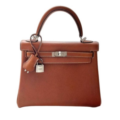 Hermès Kelly25 Fauve Barenia Epsom&Palladium Hardware