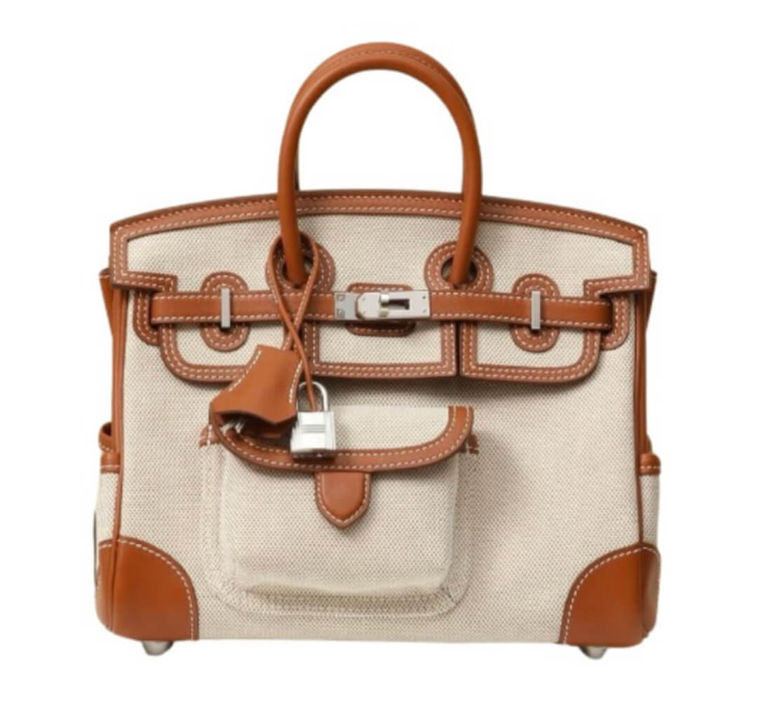 Hermès Birkin Cargo25 Beton Swift and Toile Canvas&Gold Hardware
