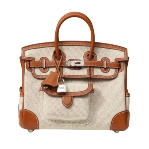 Hermès Birkin Cargo25 Beton Swift and Toile Canvas&Gold Hardware