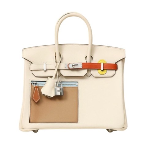 Hermès Birkin25 Colormatic Nata Chai Cuivre Lime Mauve Swift&Palladium Hardware