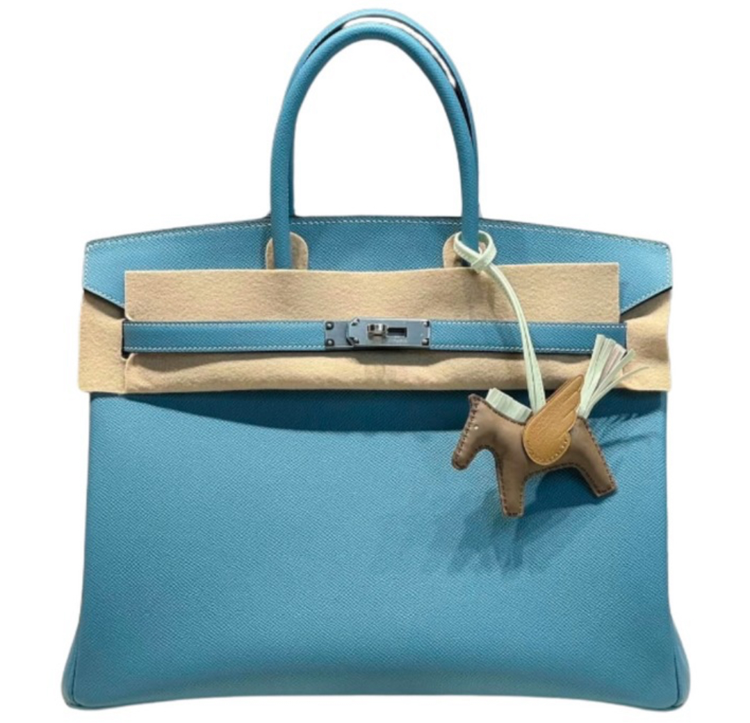 Hermès Birkin35 Bleu Jean Togo &Palladium Hardware