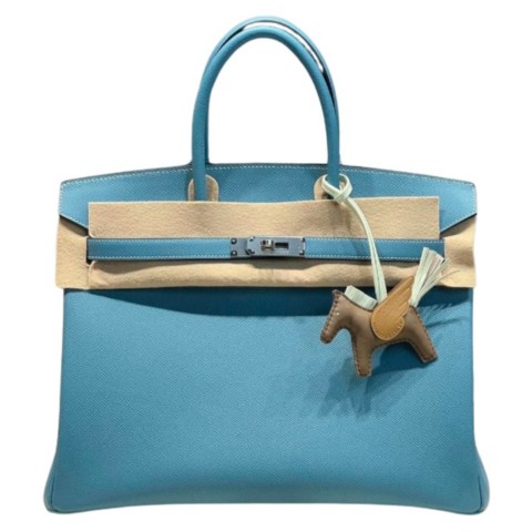Hermès Birkin35 Bleu Jean Togo &Palladium Hardware