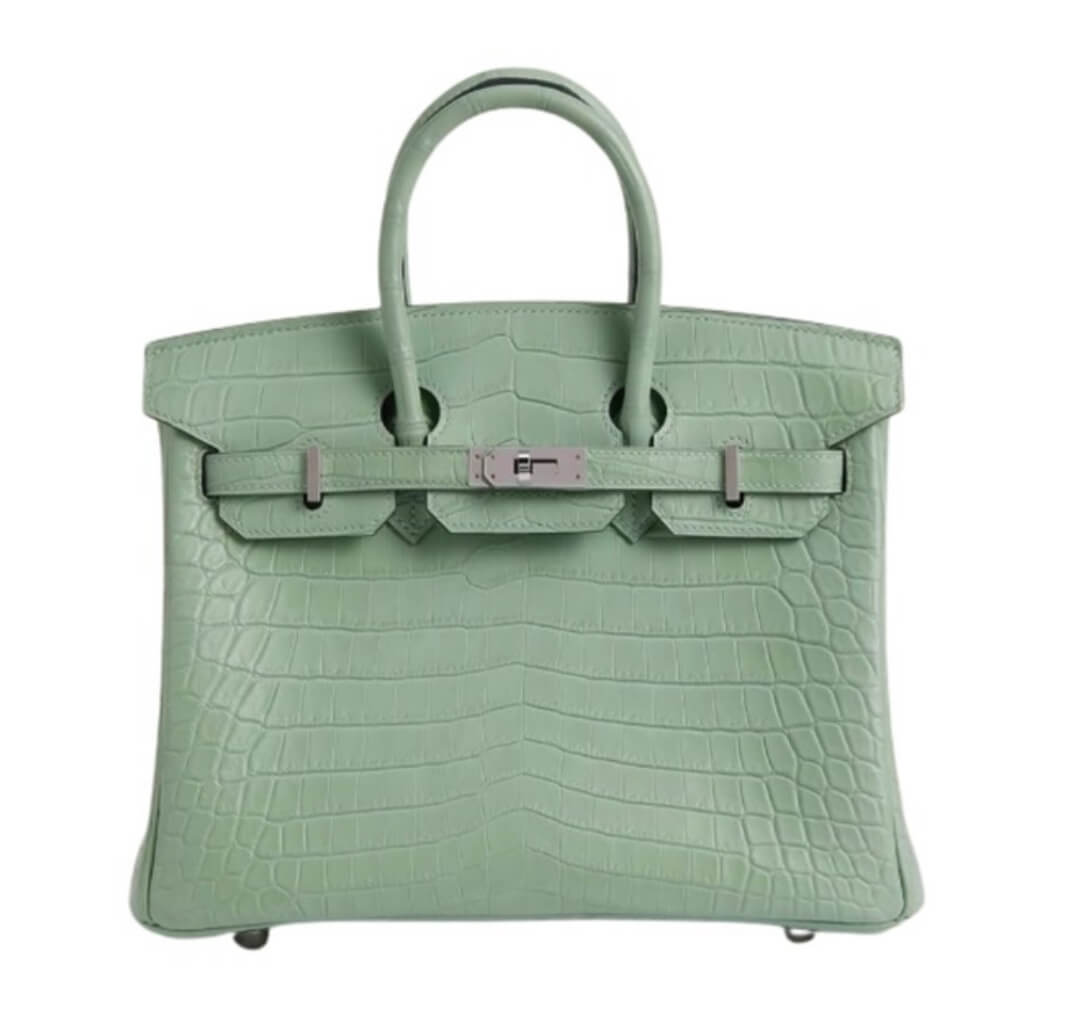 Hermès Birkin25 Vert d’Eau Matte Niloticus Crocodile&Palladium Hardware