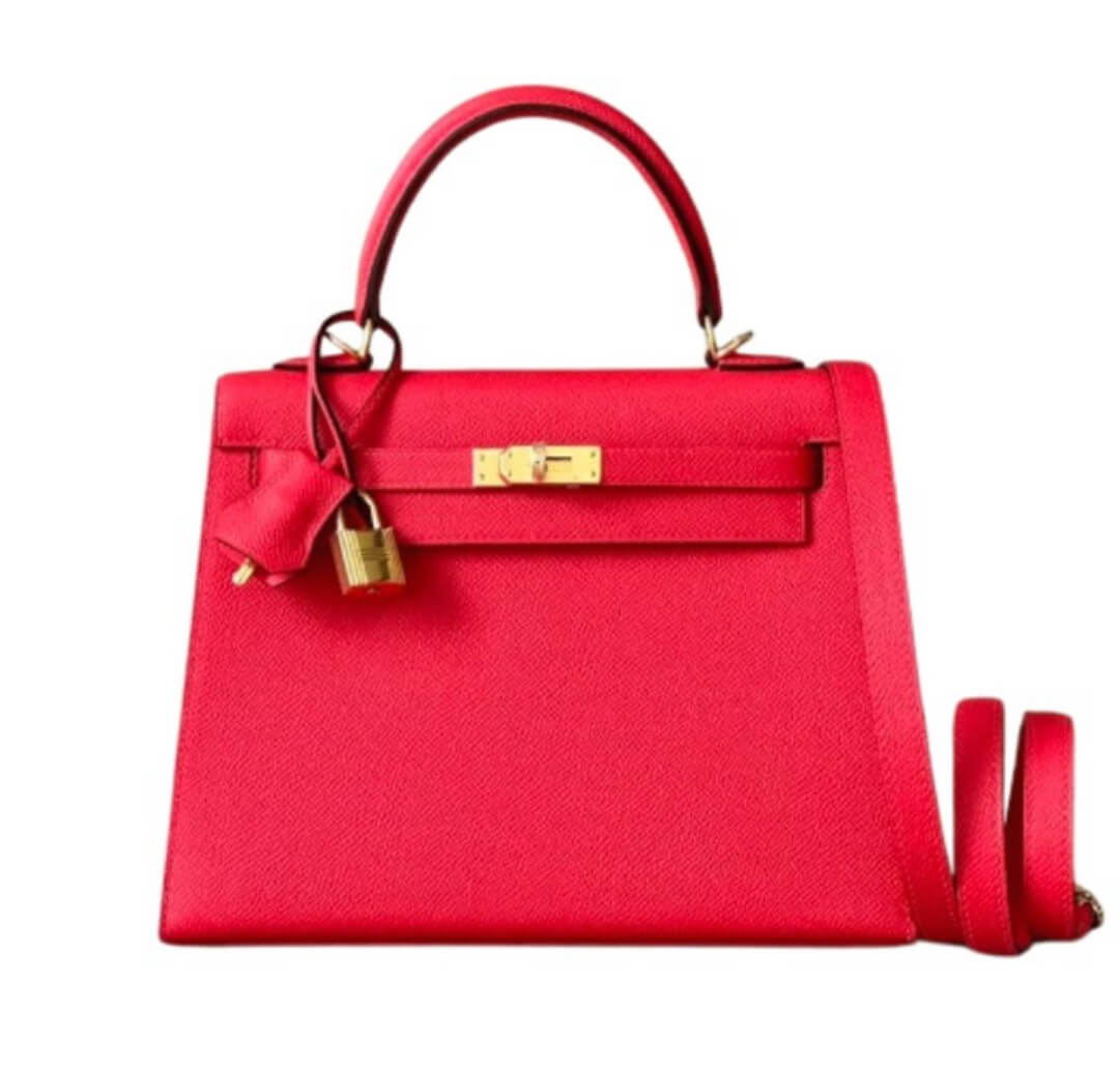 Hermès Kelly25 Sellier Rouge Tomate Epsom&Gold Hardware