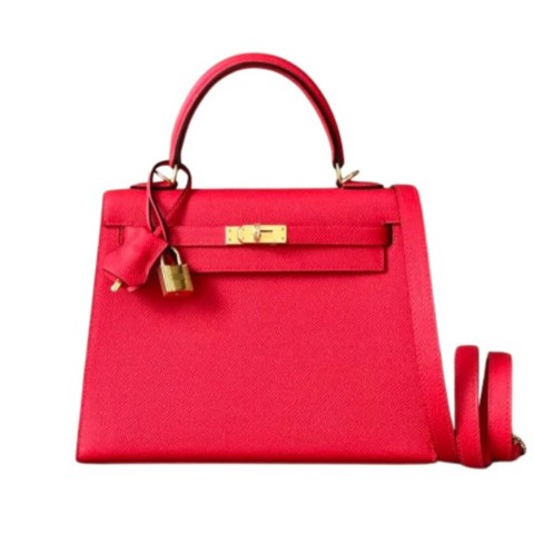 Hermès Kelly25 Sellier Rouge Tomate Epsom&Gold Hardware