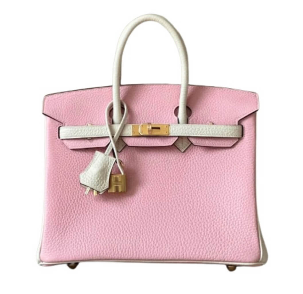 Hermès Birkin25 Rose Sakura and Nata Chevre&Gold Hardware