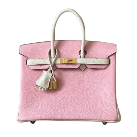 Hermès Birkin25 Rose Sakura and Nata Chevre&Gold Hardware