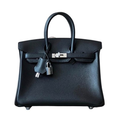 Hermès Birkin25 Silver Black  Epsom&Palladium Hardware