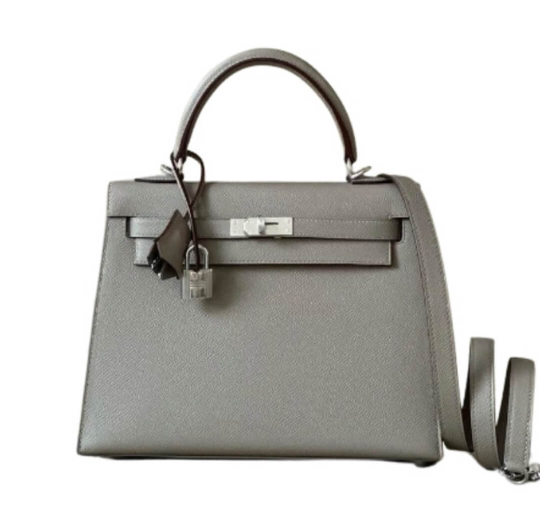 Hermès Kelly25 Silver Gris meyer Epsom& Palladium Hardware