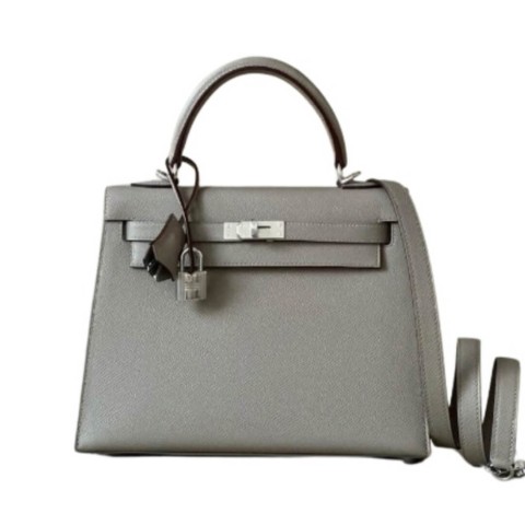 Hermès Kelly25 Silver Gris meyer Epsom& Palladium Hardware