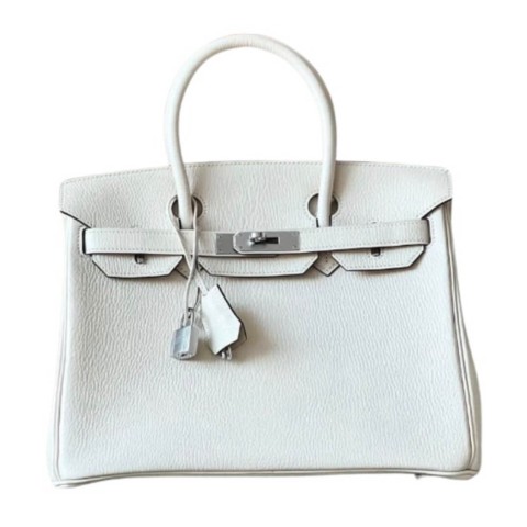 Hermès Birkin30 I2 Creamy Chevre&White Palladium