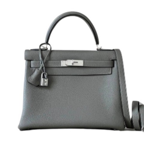 Hermès Kelly28 Gris Mouette Epsom &Palladium Hardware