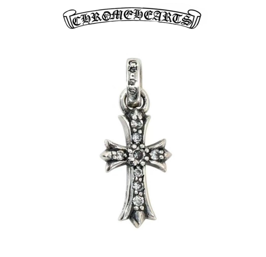Chrome Hearts Silver Mini Cross Pendant (2.2g)