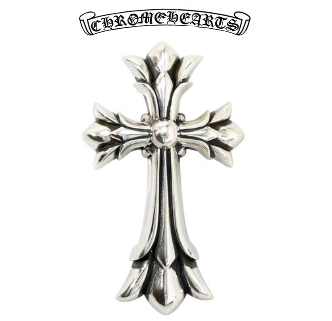 Chrome Hearts Silver Large Shadow Cross Pendant (98.6g)