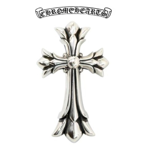Chrome Hearts Silver Large Shadow Cross Pendant (98.6g)