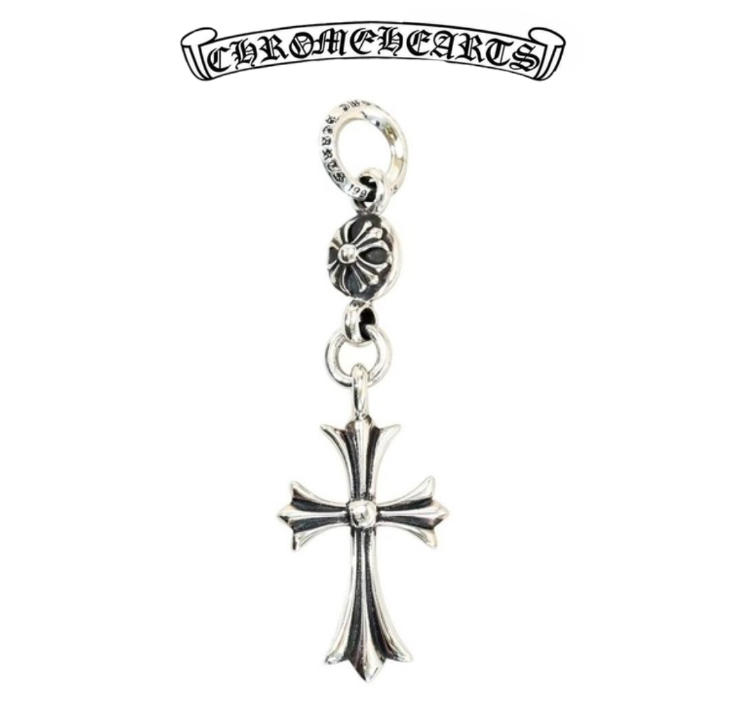 Chrome Hearts Small Cross and Bead Pendant (7.1g)