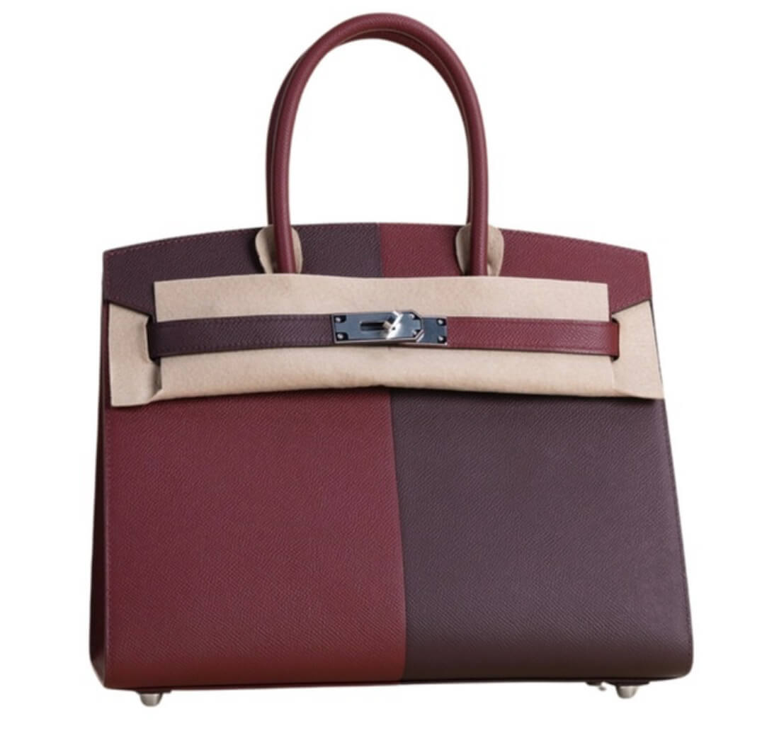 Hermès Birkin30 Casaque Rouge H / Bordeaux Epsom& Palladium Hardware