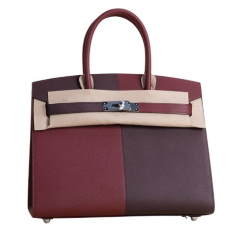 Hermès Birkin30 Casaque Rouge H / Bordeaux Epsom& Palladium Hardware