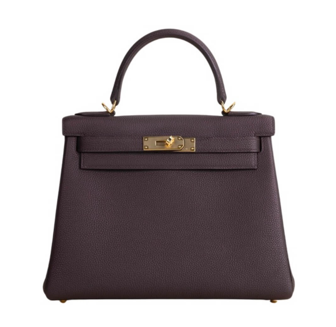 Hermès Kelly28 Chocolate Togo&Gold Hardware