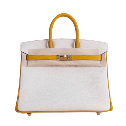 Hermès Birkin25 Craie/Jaune Amber Togo& Gold Hardware