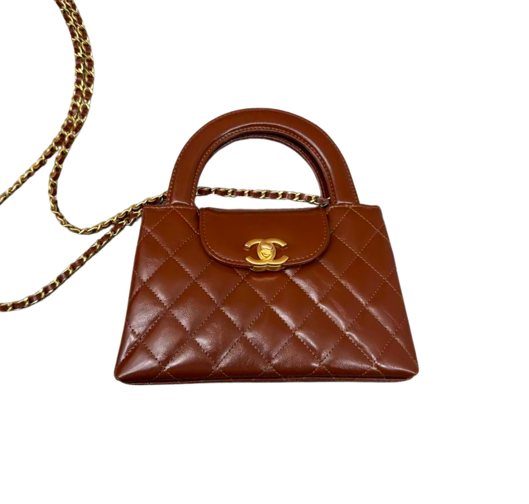 Chanel smalll Shopping Bag Shiny Aged Calfskin & Gold