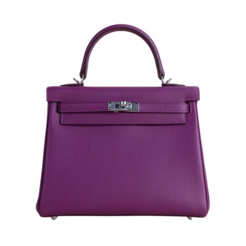 Hermès Kelly25 Anemone Swift&Palladium Hardware